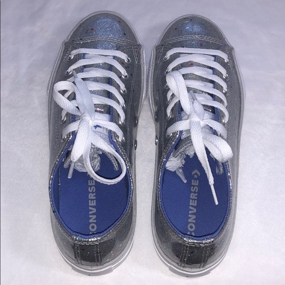 LAST ONE!! New Converse CTAS OX Glitter Sneakers Size 5 - Picture 8 of 16